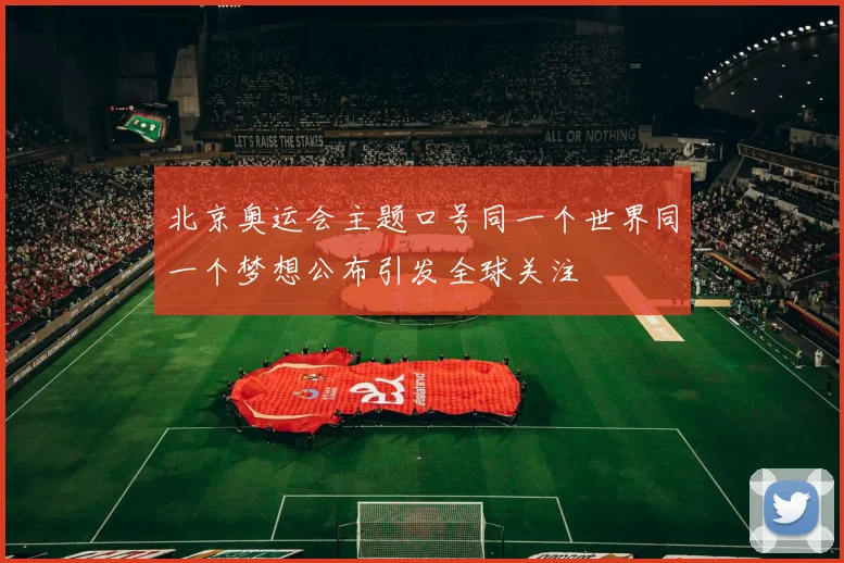 北京奥运会主题口号同一个世界同一个梦想公布引发全球关注